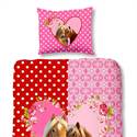 Dekbedovertrek flanel paarden